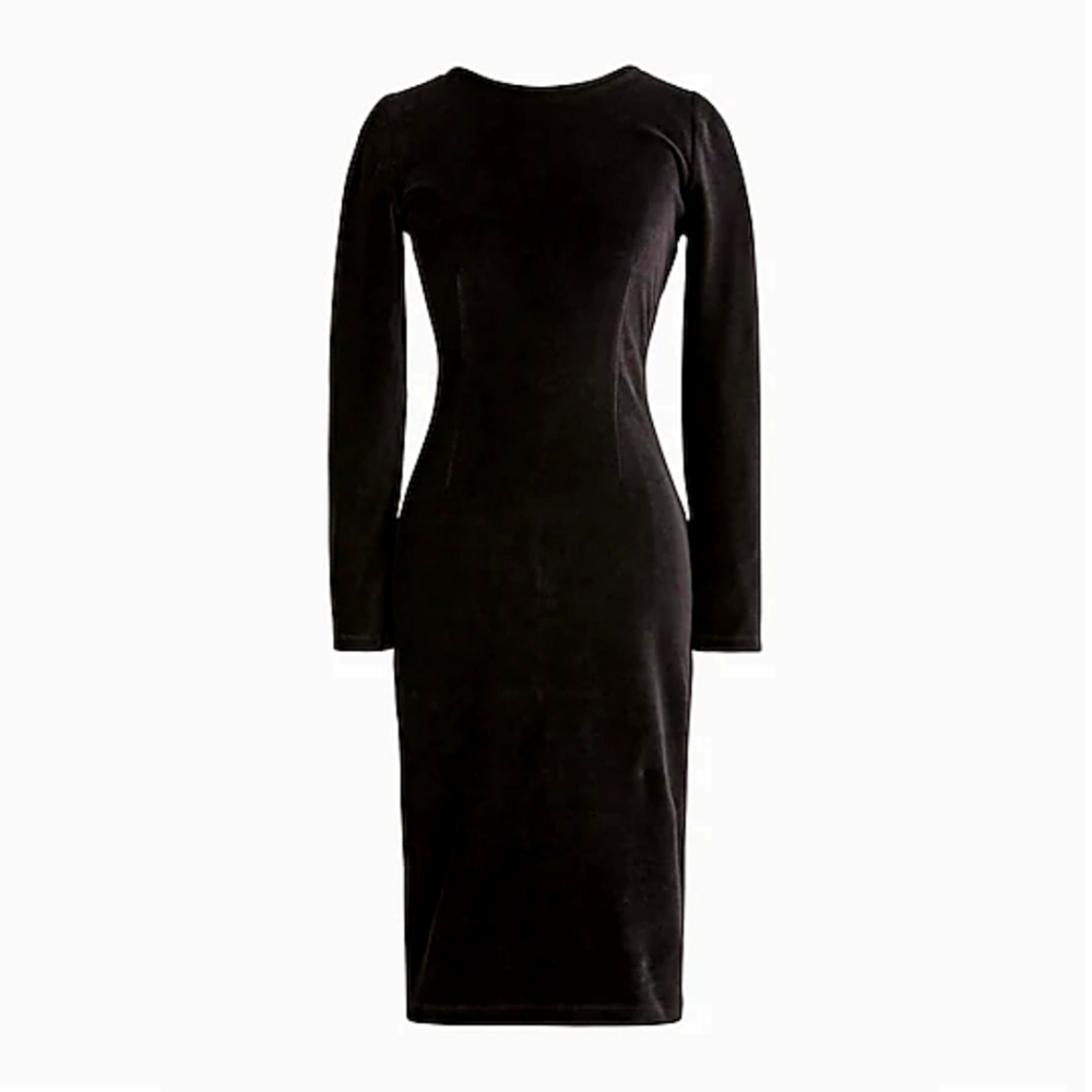 J Crew Scoopback sheath dress in Italian velvet